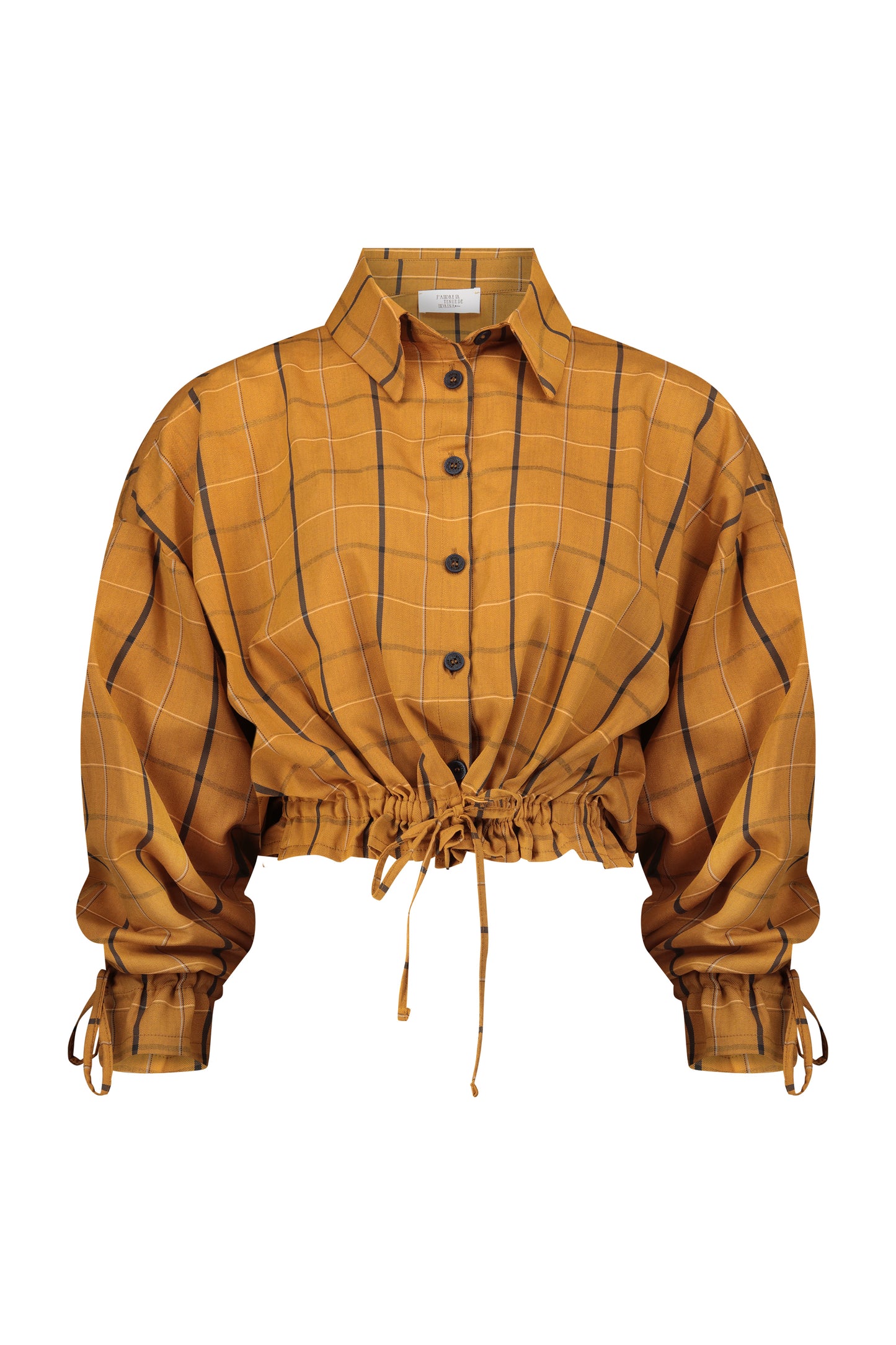 Josephine Giallo - משבצות חרדל עם כחול