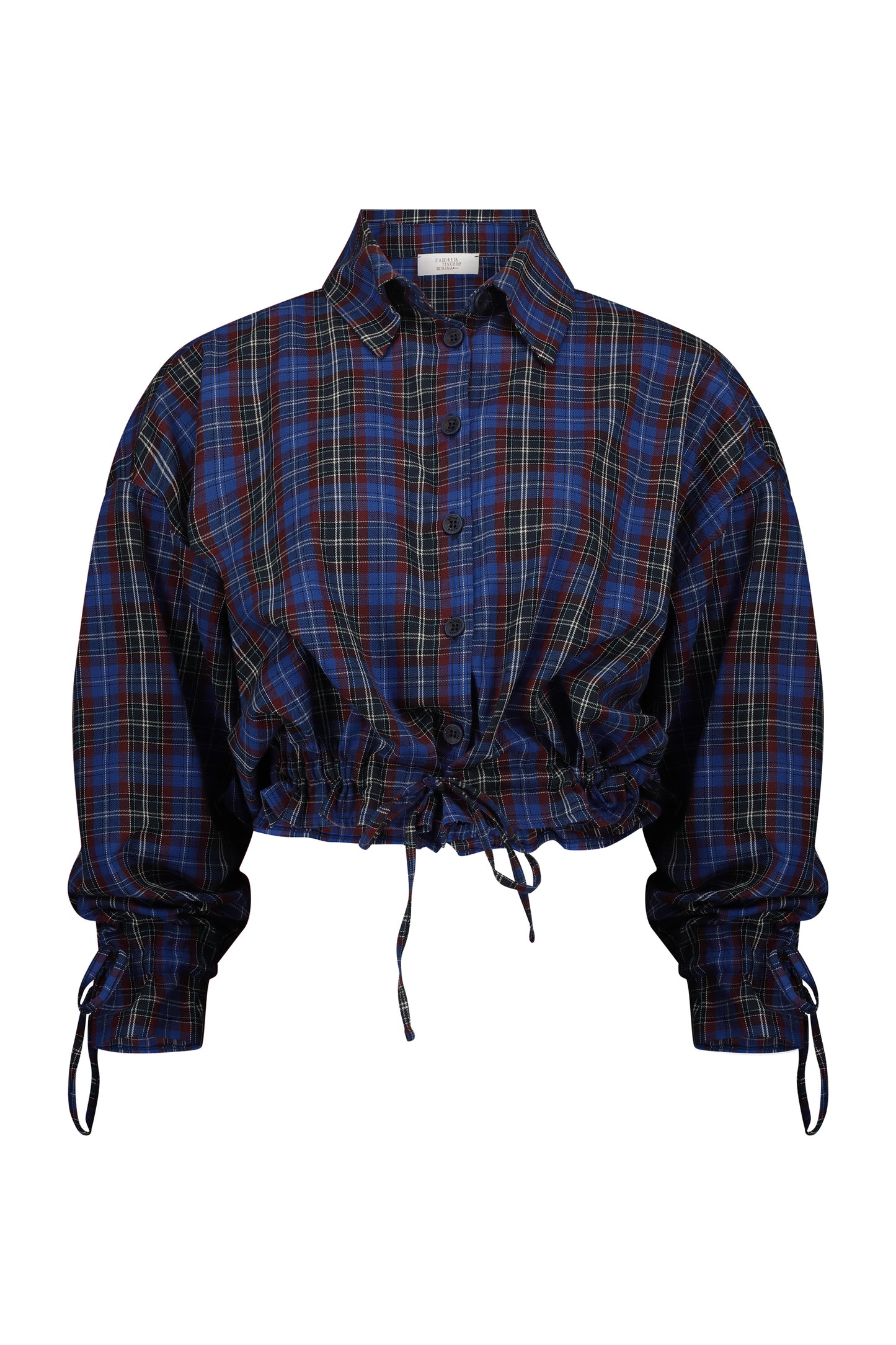 Josephine Giallo - משבצות כחול בורדו עם לבן