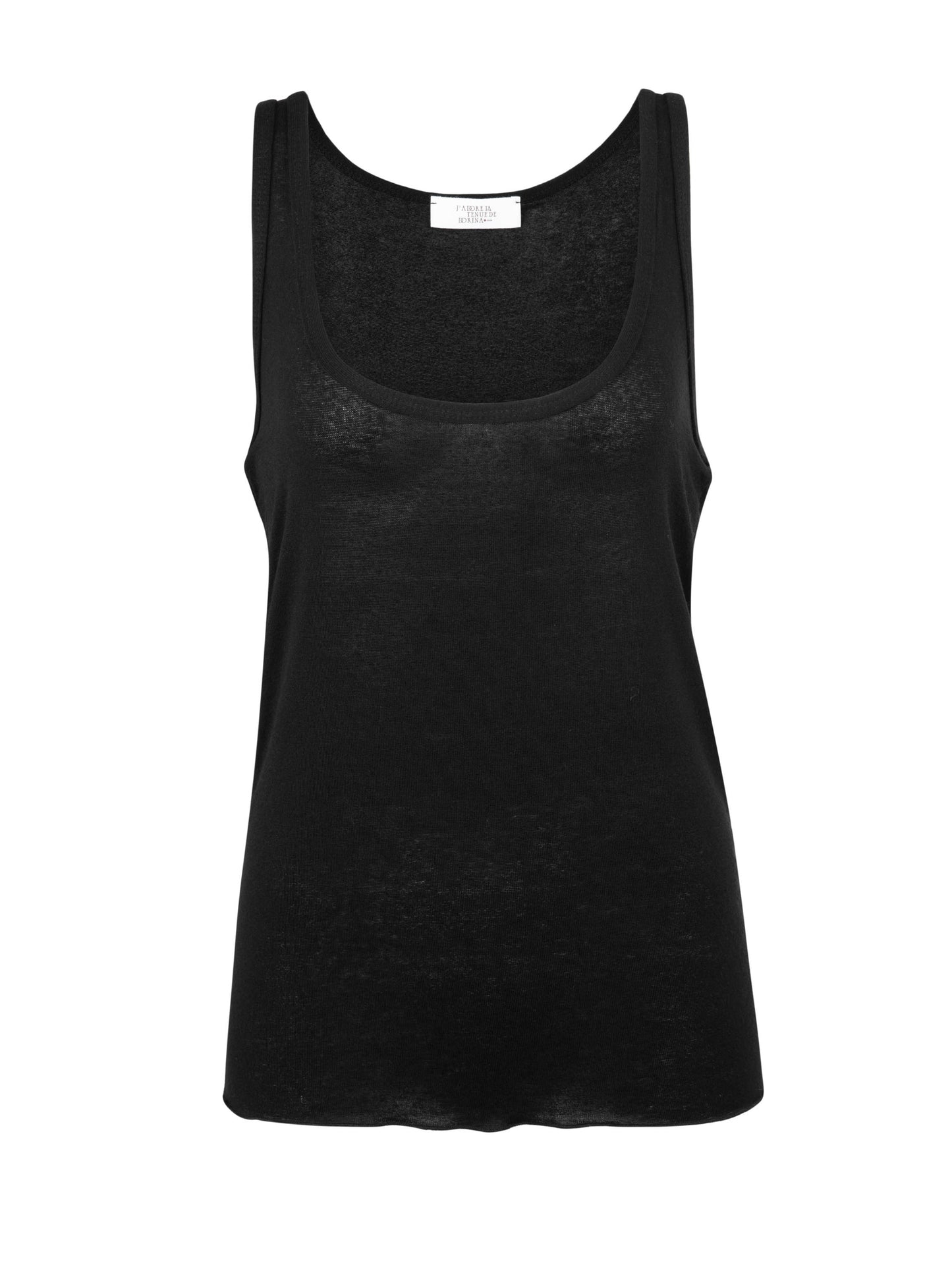 Italian Black Tank Top